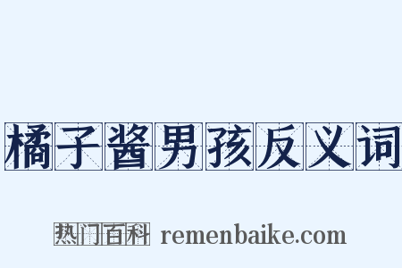 橘子酱男孩反义词是什么意思的图片